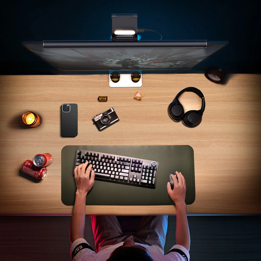 Baseus i-wok2 LED lempa stalinio kompiuterio monitoriaus ekrano apšvietimui, juoda (DGIW000101)