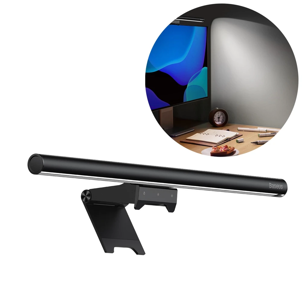 Baseus i-wok2 LED lempa stalinio kompiuterio monitoriaus ekrano apšvietimui, juoda (DGIW000101)