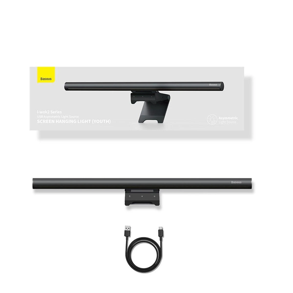 Baseus i-wok2 LED lempa stalinio kompiuterio monitoriaus ekrano apšvietimui, juoda (DGIW000101)