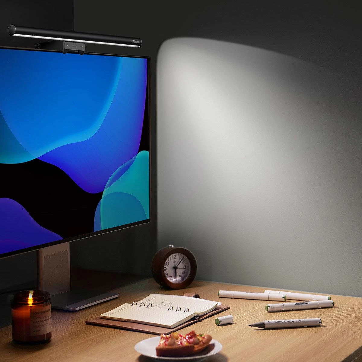 Baseus i-wok2 LED lempa stalinio kompiuterio monitoriaus ekrano apšvietimui, juoda (DGIW000101)