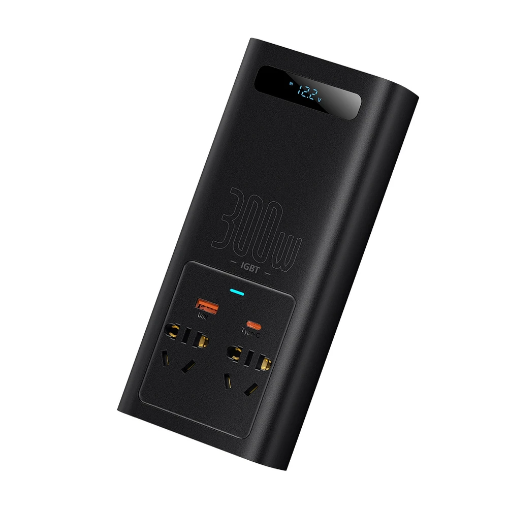 Power Inverteris Baseus 300W (220V CN/EU) - juodas