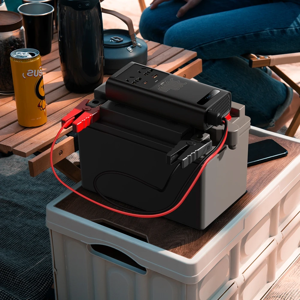 Power Inverteris Baseus 300W (220V CN/EU) - juodas