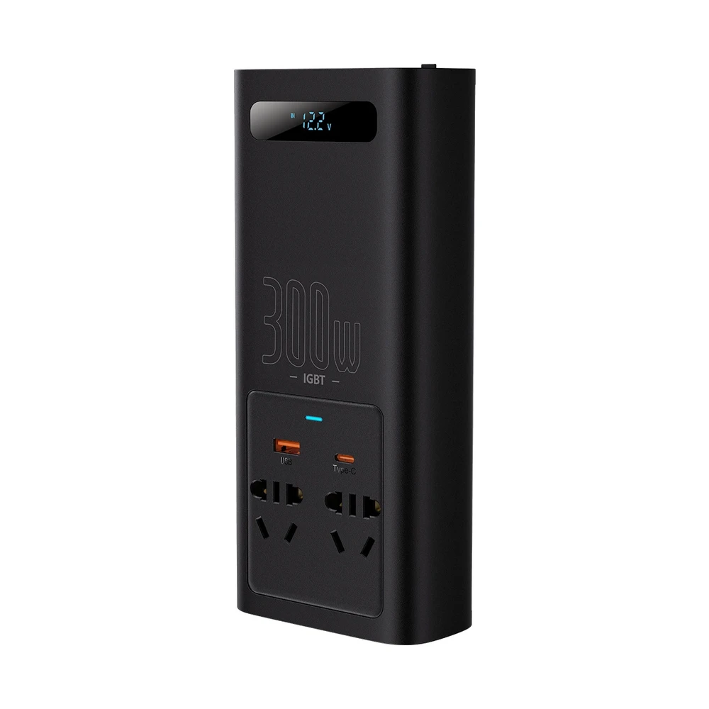Power Inverteris Baseus 300W (220V CN/EU) - juodas