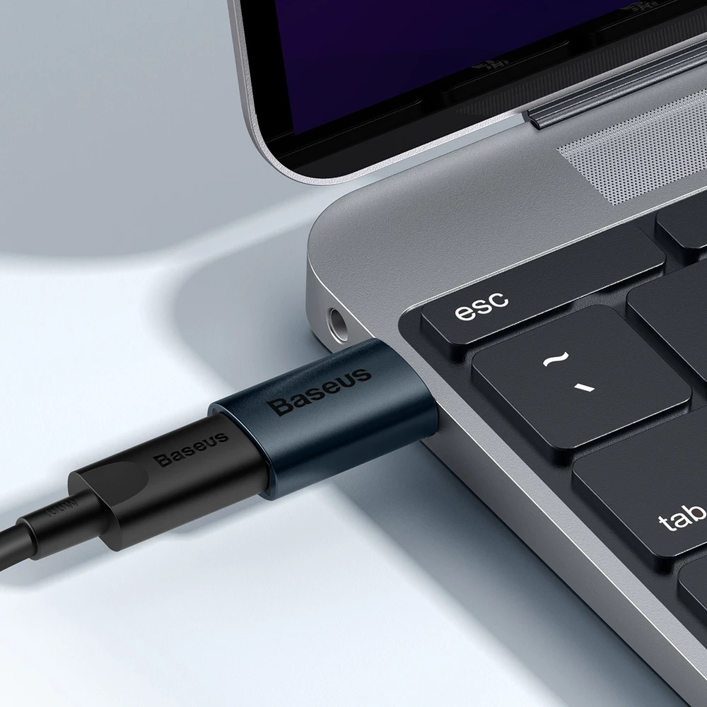 Baseus Ingenuity USB-A – USB-C OTG adapteris - Mėlynas