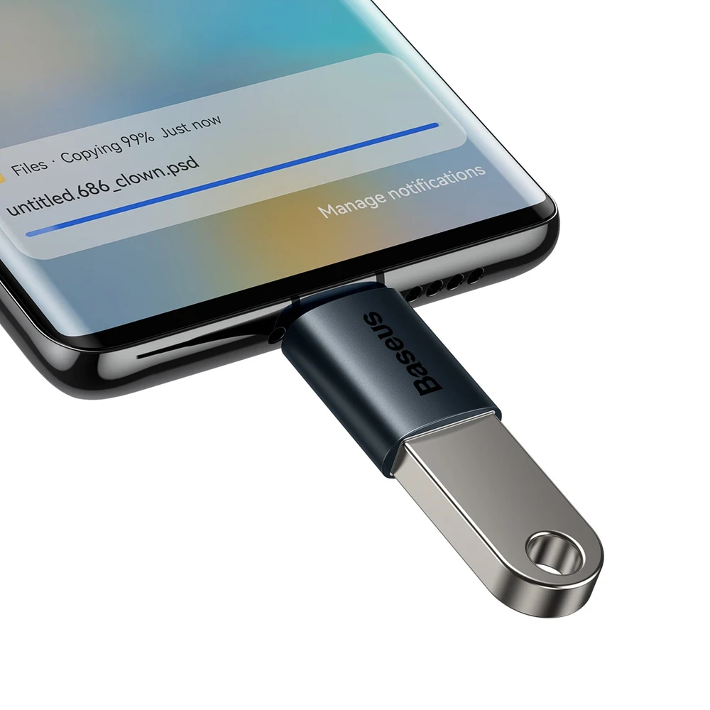 Baseus Ingenuity USB-C – USB-A OTG adapteris - Mėlynas