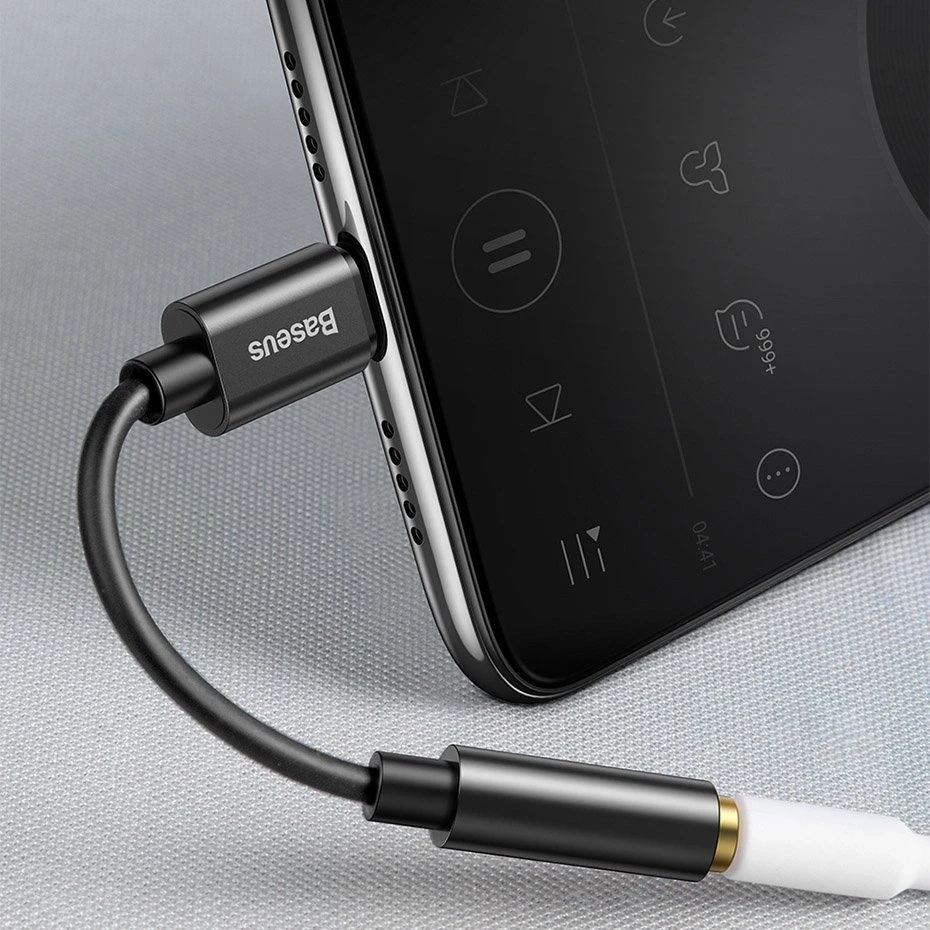 Adapteris USB C kištukas - 3.5mm stereo lizdas BASEUS