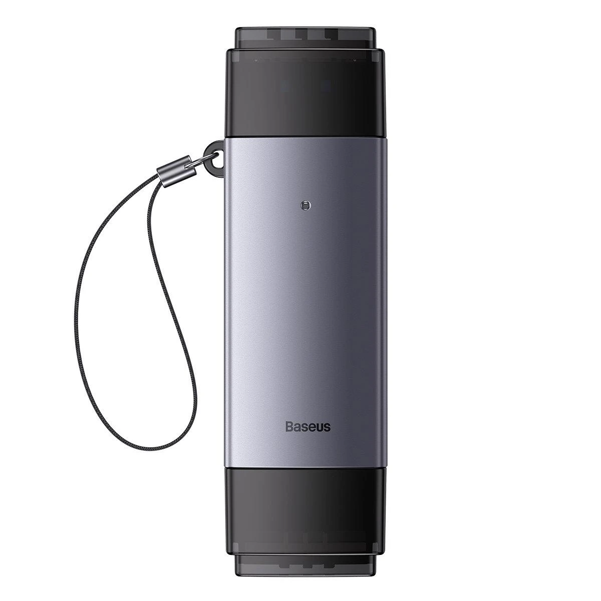 Baseus Lite serijos SD/TF atminties kortelių skaitytuvas USB + USB-C – pilkas