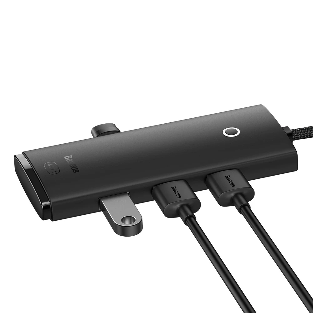 Hub 4in1 Baseus Lite Series USB iki 4x USB 3.0 1m – juodas