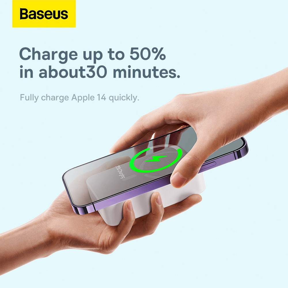 Baseus Magnetic Mini 20000mAh 20W MagSafe Powerbank - baltas