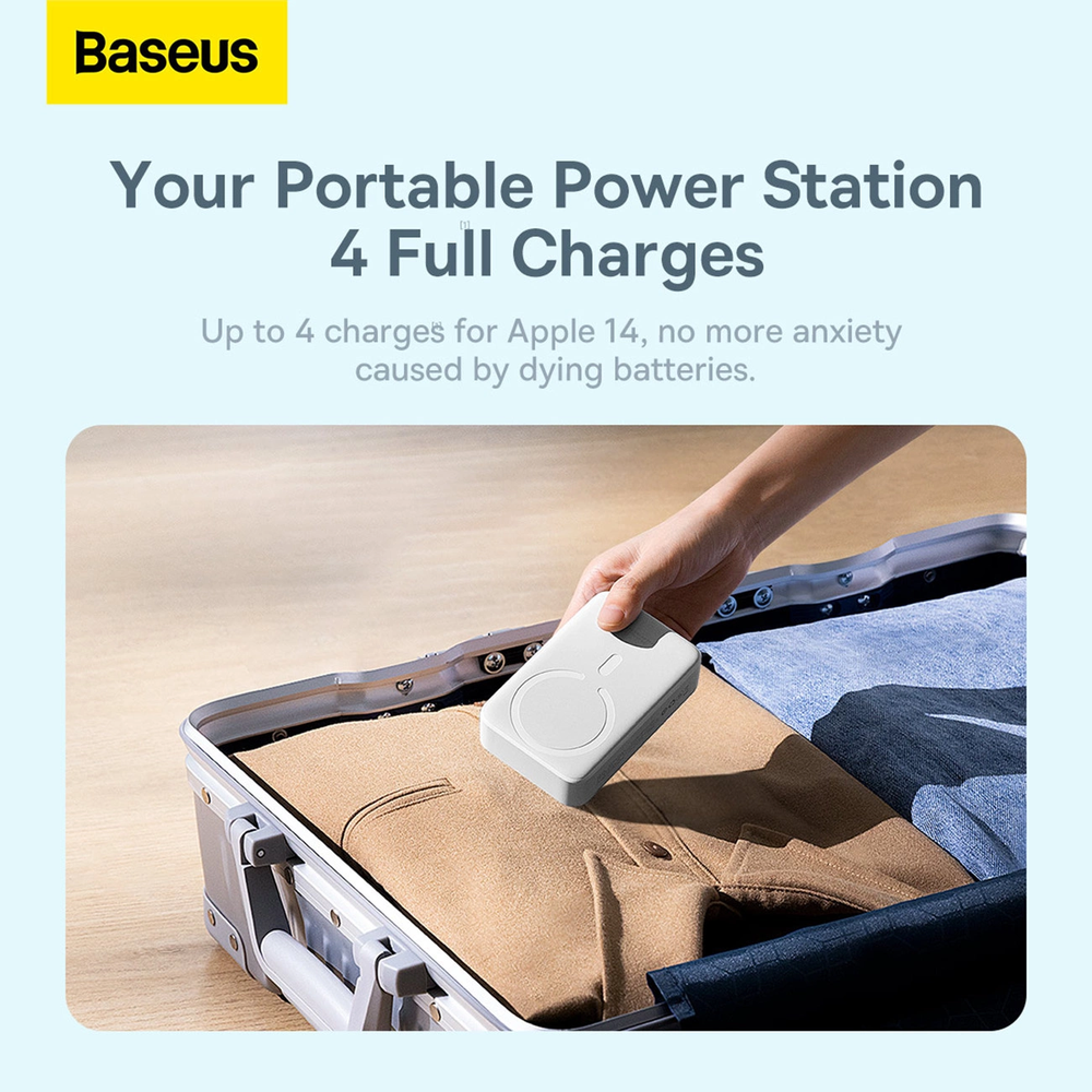 Baseus Magnetic Mini 20000mAh 20W MagSafe Powerbank - baltas