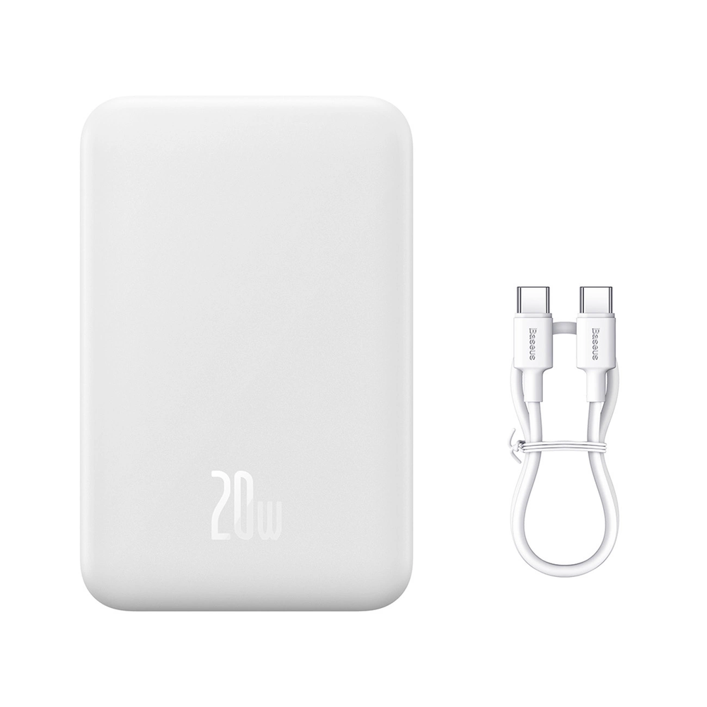 Baseus Magnetic Mini 20000mAh 20W MagSafe Powerbank - baltas