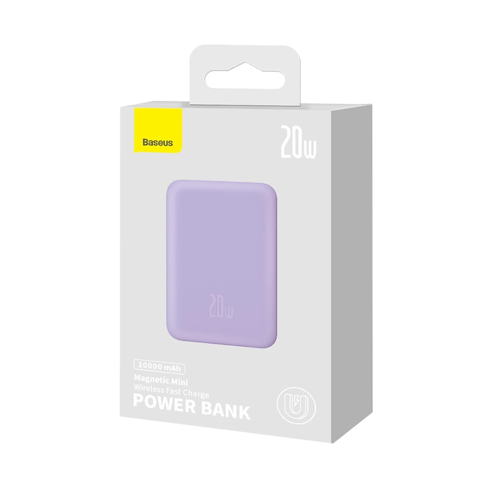 Powerbank Baseus Magnetic Mini 10000mAh 20W MagSafe (violetinė)