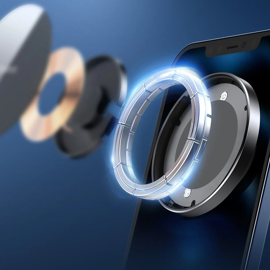 Baseus Automobilinis magnetinis laikiklis iPhone telefonams su belaidžiu įkrovimu 15W