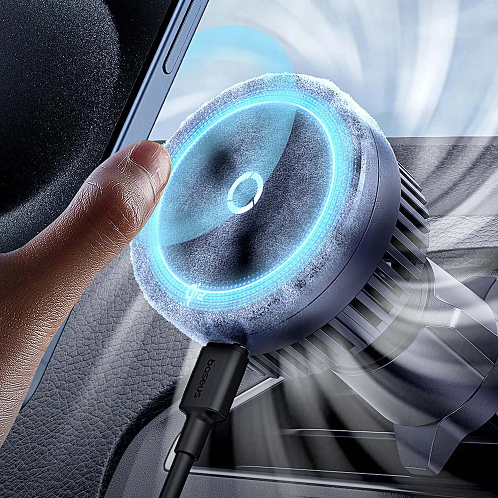 Automobilinis laikiklis su indukciniu įkrovikliu Baseus MagPro 15W Qi2.0 (juodas)
