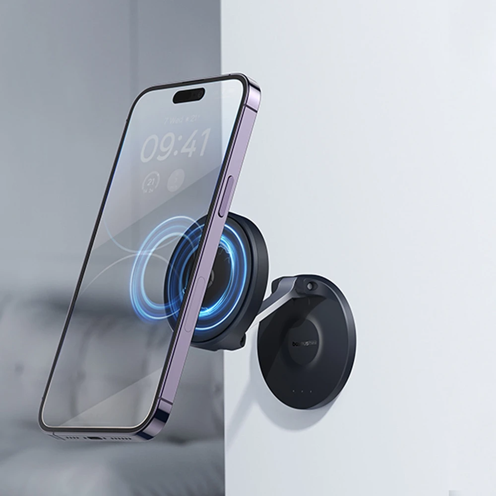 Magnetinis stalinis telefono stovas Baseus MagPro lipnus (juodas)