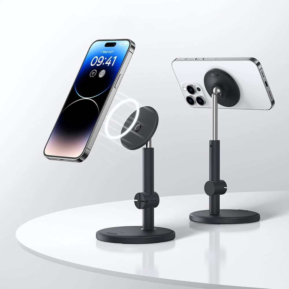 Magnetinis stalinis telefono stovas Baseus MagPro (juodas)