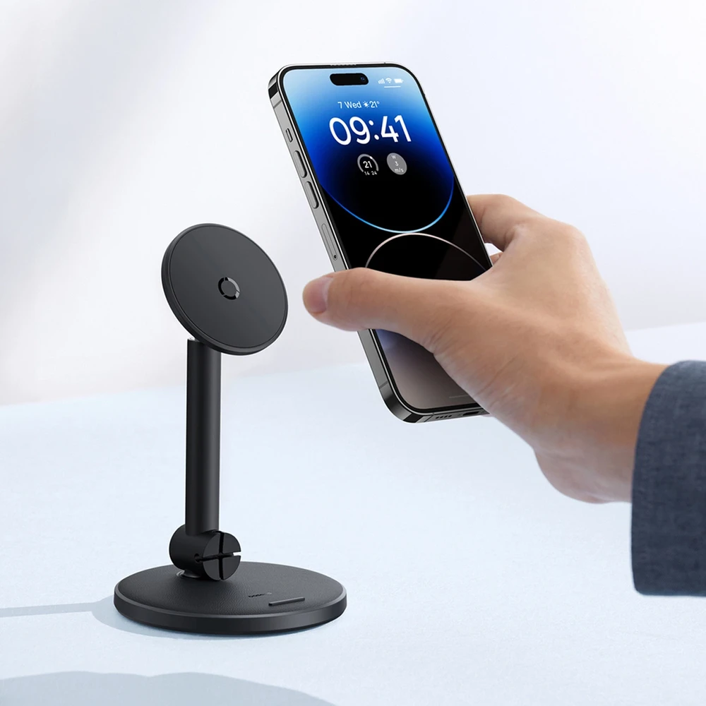 Magnetinis stalinis telefono stovas Baseus MagPro (juodas)