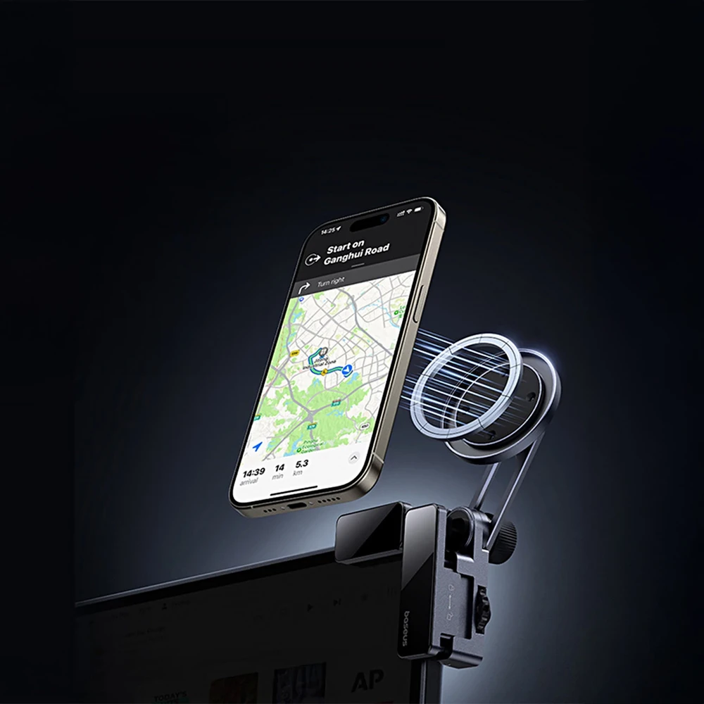 „Baseus MaxView“ magnetinis automobilio ekrano laikiklis su pilka spalva