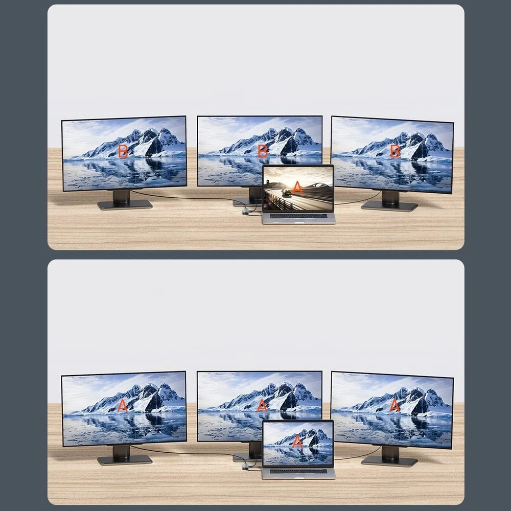 Šakotuvas 11in1 Baseus Metal Gleam Series USB-C į 3x USB 3.0 + 2x HDMI + USB-C PD + Ethernet RJ45 + Micro SD/SD + VGA + AUX