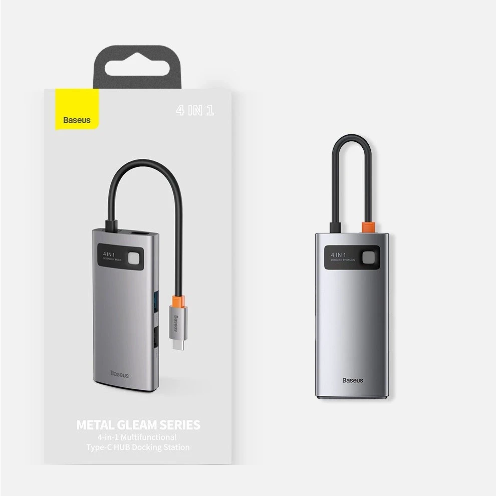 Jungčių stotelė / adapteris USB C kištukas - 4 rūšių jungtys Metal Gleam BASEUS