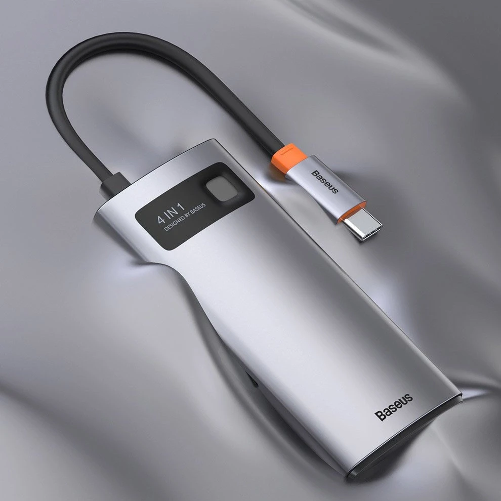 Jungčių stotelė / adapteris USB C kištukas - 4 rūšių jungtys Metal Gleam BASEUS