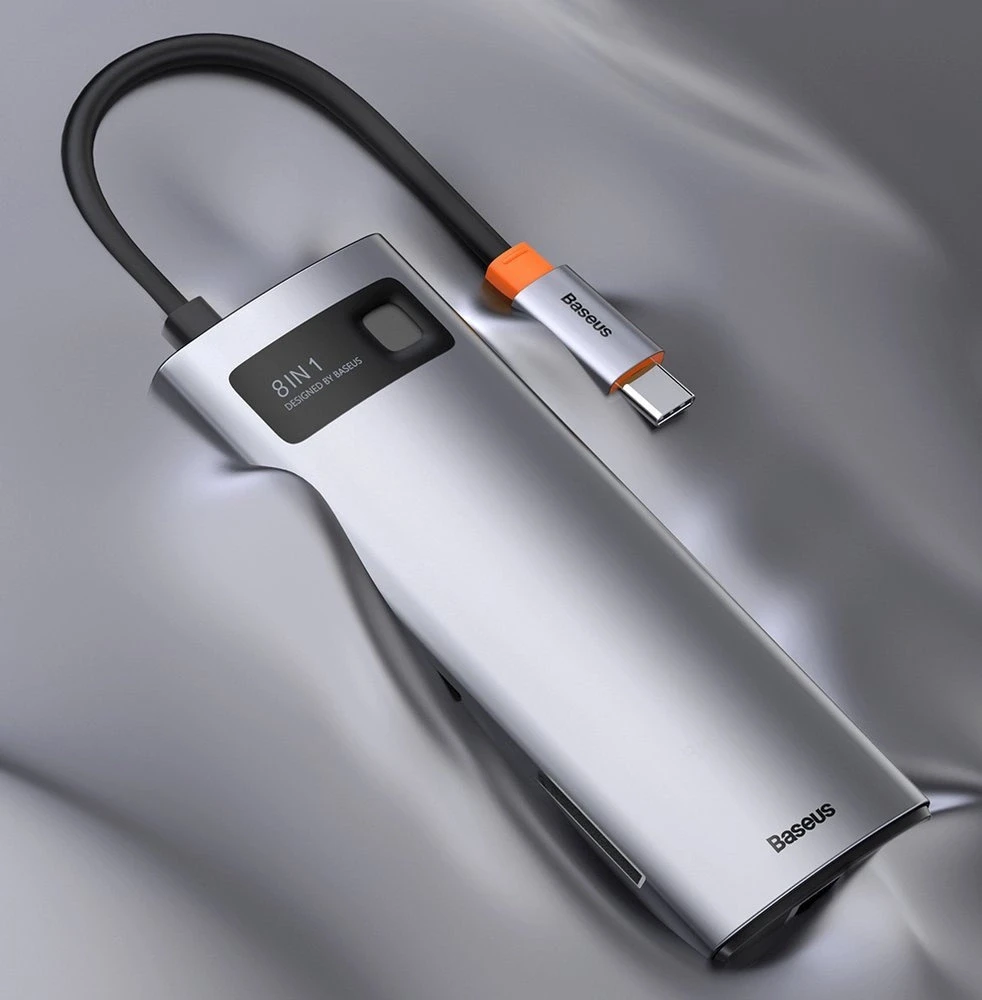 Jungčių stotelė / adapteris USB C kištukas - 8 rūšių jungtys Metal Gleam BASEUS
