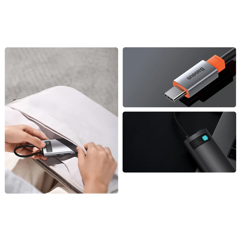 Įvesties / išvesties USB-C DAUGIFUNKCINIS kabelis/ WKWG020113 BASEUS