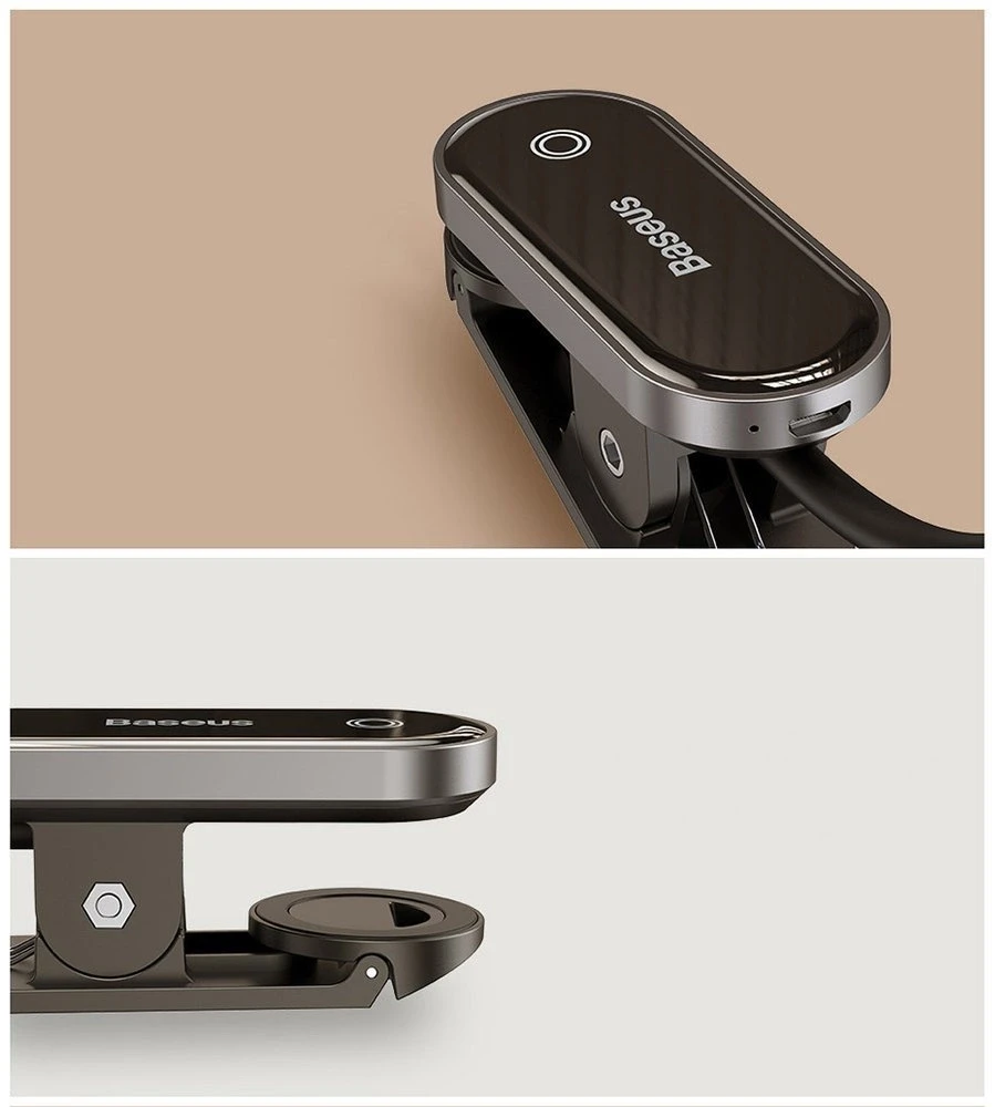 Baseus Prisegama skaitymo LED lempa, įkraunama USB, 3W, neutraliai balta