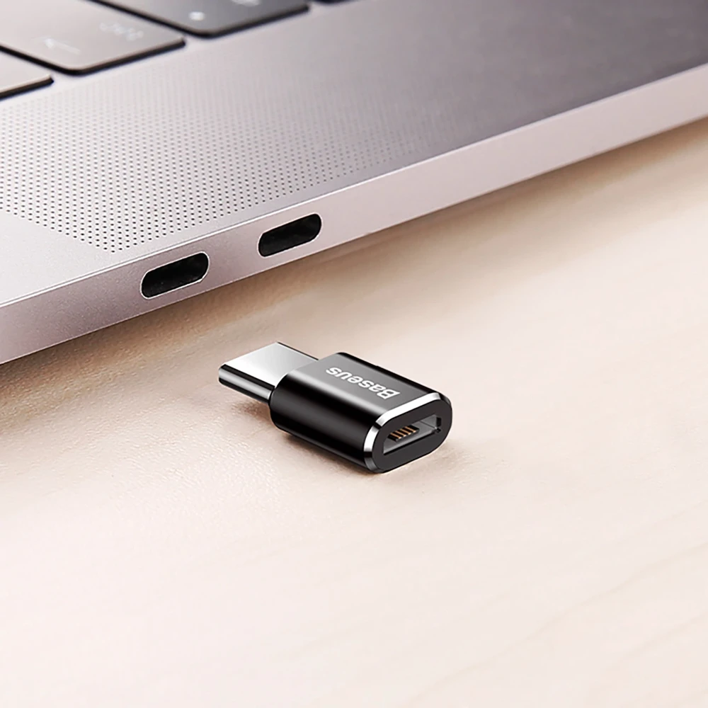 Adapteris Baseus USB C kištukas, micro USB B lizdas, OTG funkcija