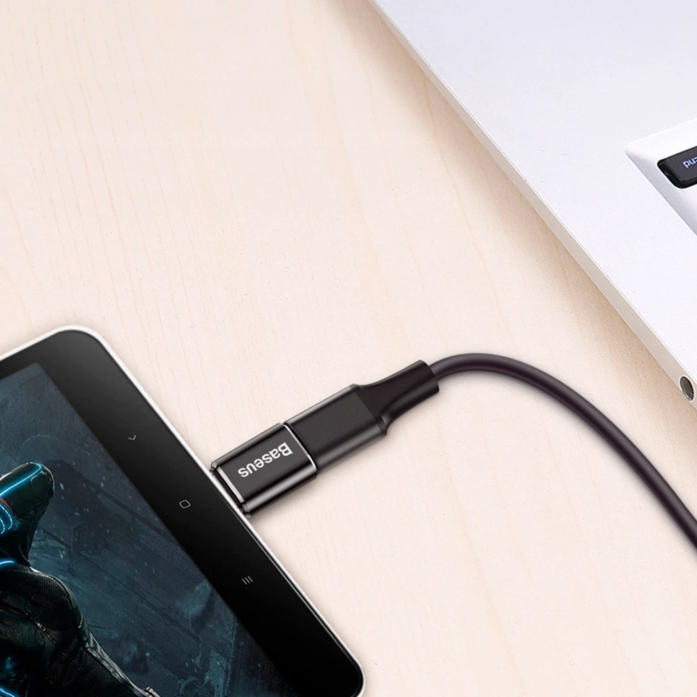 Adapteris Baseus USB C kištukas, micro USB B lizdas, OTG funkcija