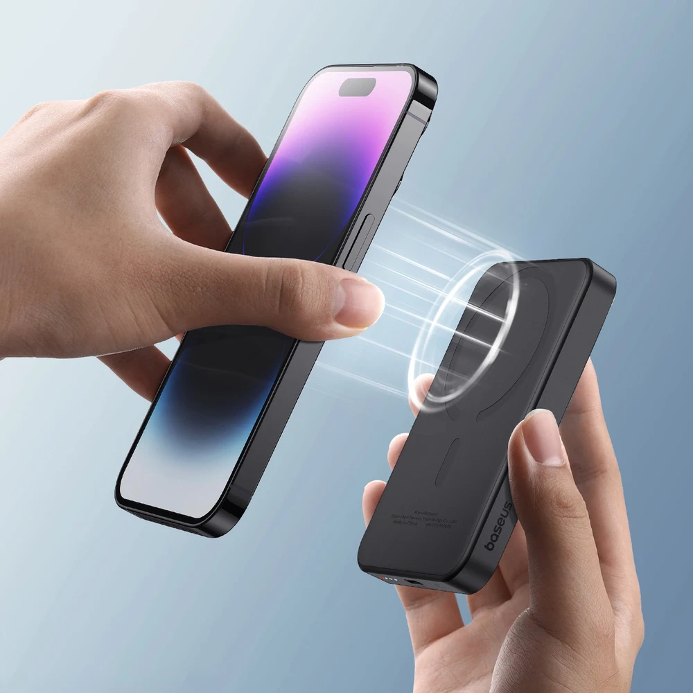 Magnetinis Mini Powerbank Baseus 5000mAh 20W (juodas)