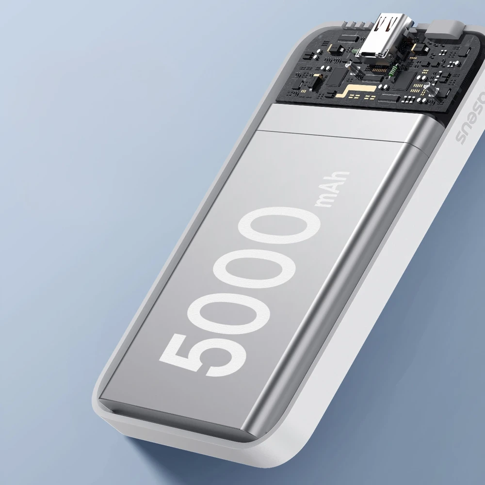 Magnetinis Mini Powerbank Baseus 5000mAh 20W (baltas)