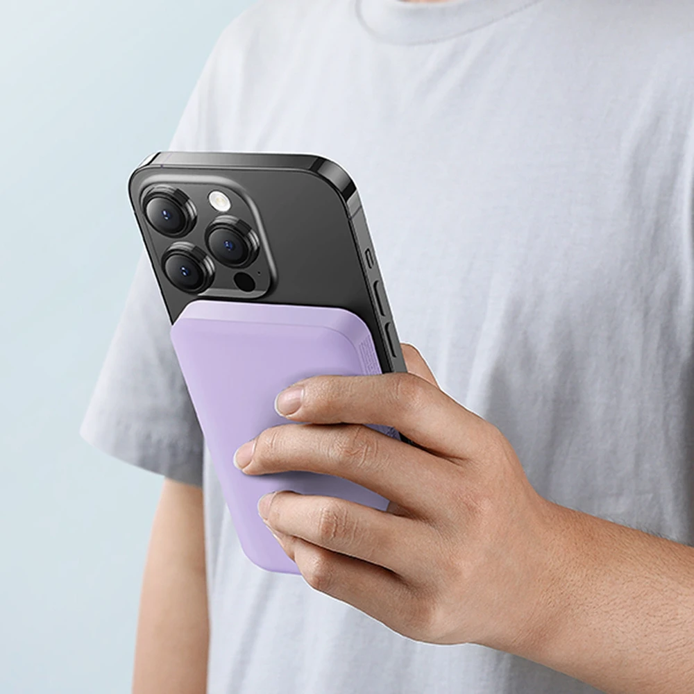Magnetinis Mini Powerbank Baseus 5000mAh 20W (violetinė)