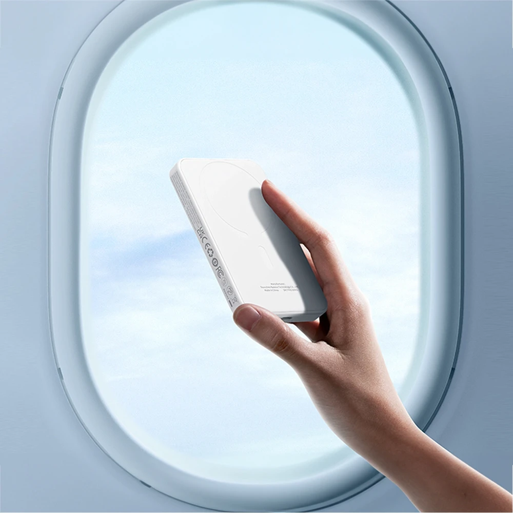 Magnetinis Mini Powerbank Baseus 5000mAh 20W (baltas)