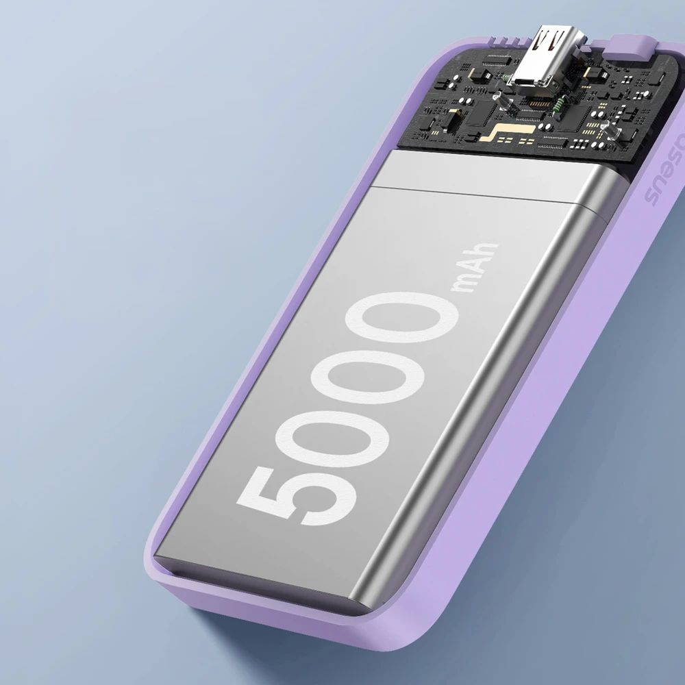 Magnetinis Mini Powerbank Baseus 5000mAh 20W (violetinė)
