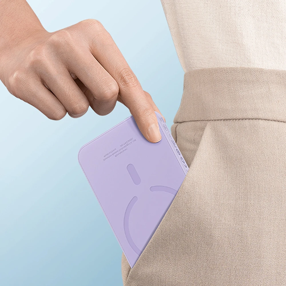 Magnetinis Mini Powerbank Baseus 5000mAh 20W (violetinė)