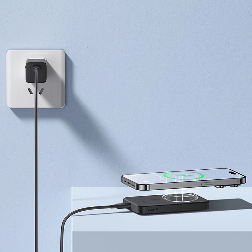 Magnetinis Mini Powerbank Baseus 5000mAh 20W (juodas)