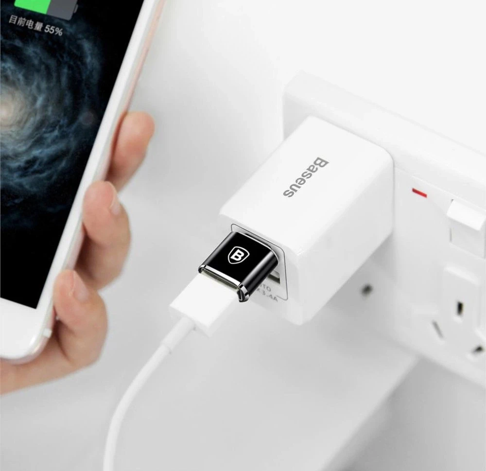Adapteris Baseus USB C kištukas - USB A lizdas, OTG funkcija