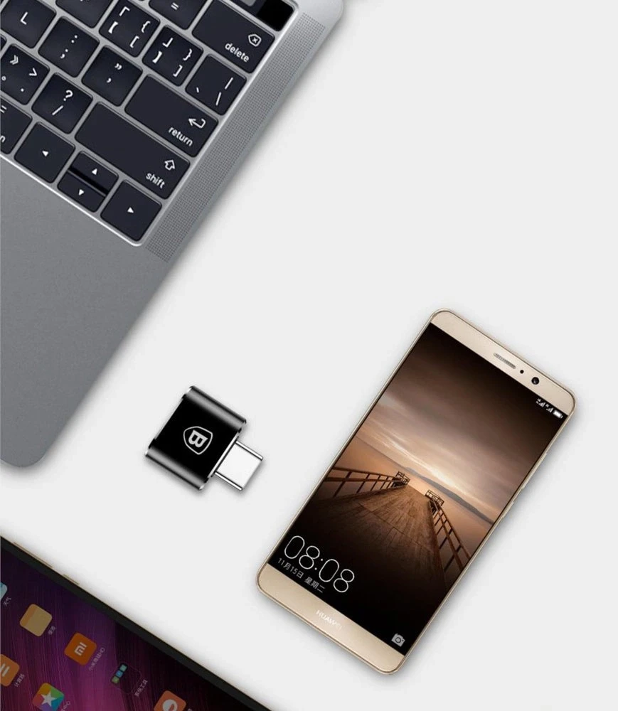 Adapteris Baseus USB C kištukas - USB A lizdas, OTG funkcija