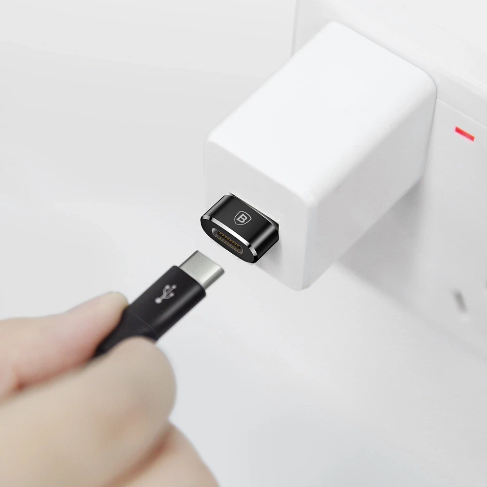 Baseus USB-C – USB-A adapteris 3A – Juodas