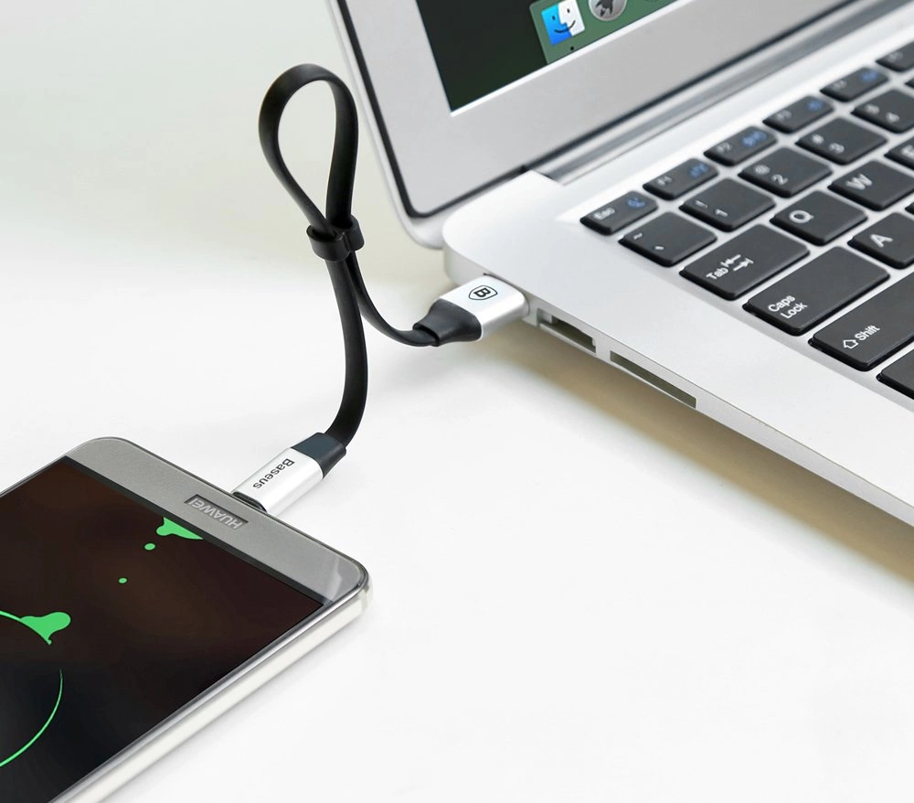 Baseus CATMBJ-01 Nimble USB-C Portable kabelis 23cm juodos spalvos