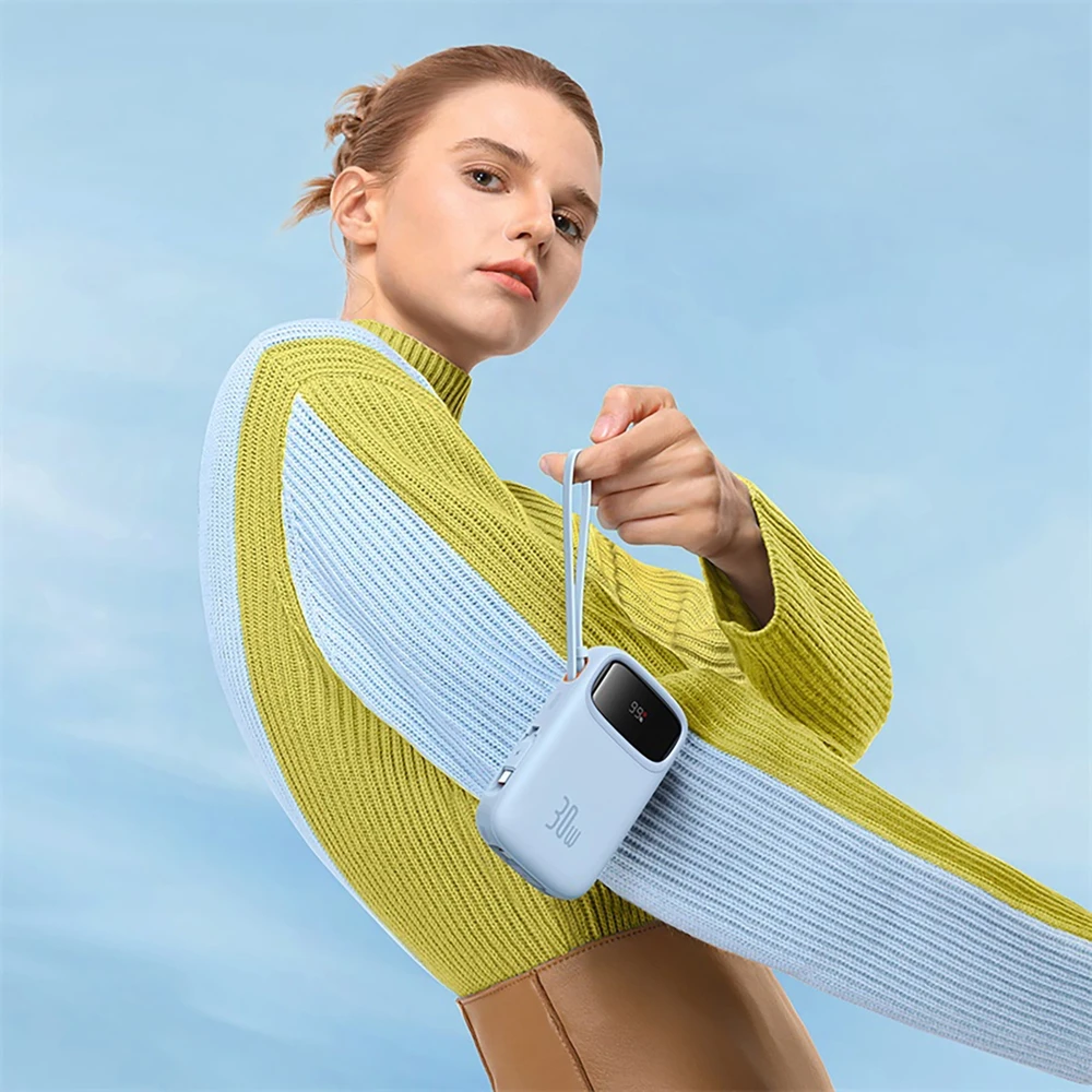 Powerbank Baseus QPow 2 10000mAh 30W 2xUSB-C (mėlyna)