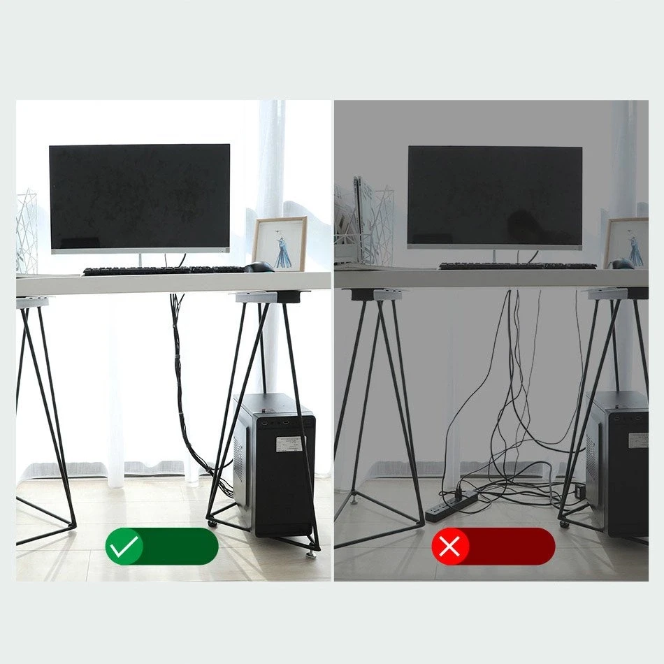 Baseus Rainbow Circle Velcro dirželiai 3m Juodas