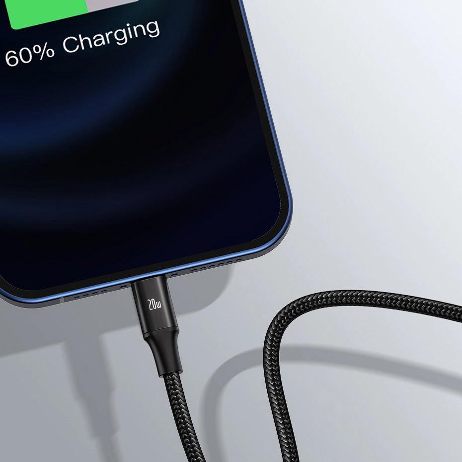 Baseus Rapid serijos Micro USB + Lightning + USB-C kabelis skirtas M+L+T 20W 1.5m – Žalias