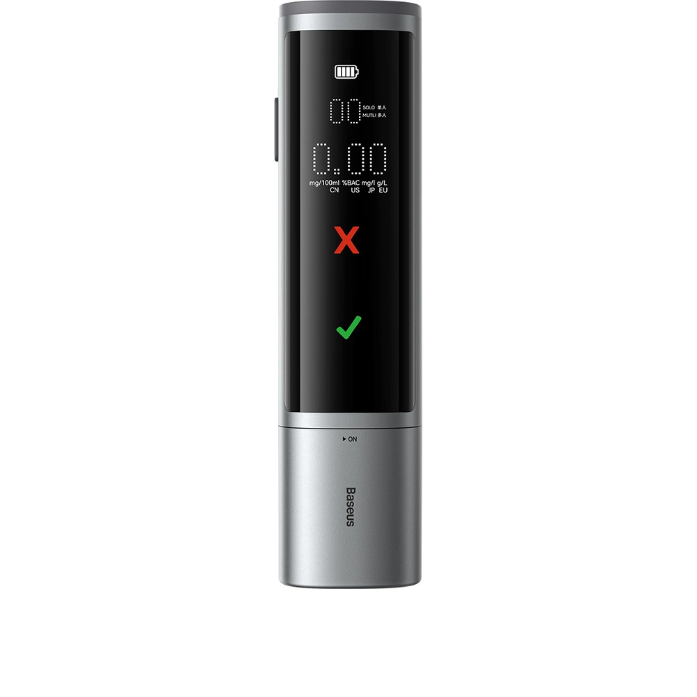 Baseus SafeJourney Pro elektroninis alkotesteris bekontaktis (pilkas)