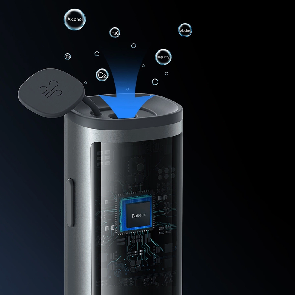 Baseus SafeJourney Pro elektroninis alkotesteris bekontaktis (pilkas)