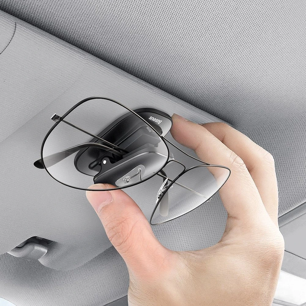 Baseus priklijuojamas laikiklis akiniams laikyti automobilyje, juodas (ACYJN-A01)