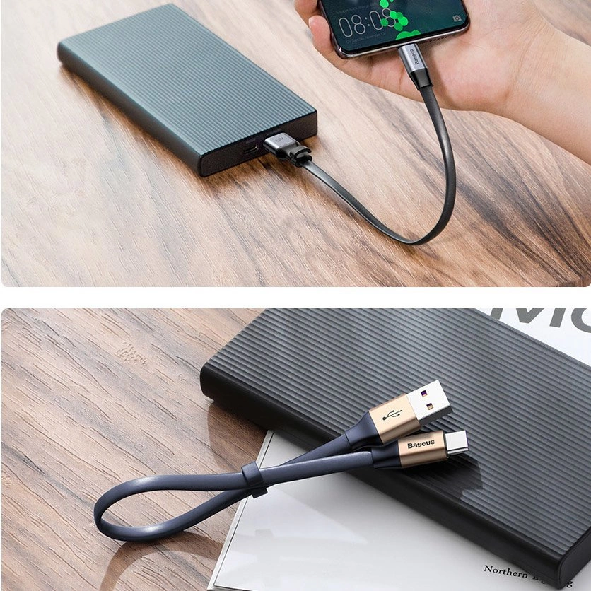 USB kabelis Baseus (CATMBJ-BG1) Type-C (40W) juodas 0.23M