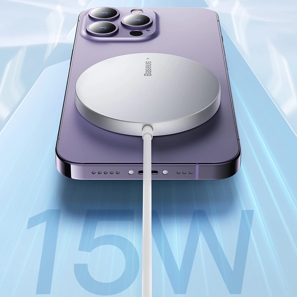 Baseus Simple Mini3 magnetinis belaidis įkroviklis 15 W (Bla