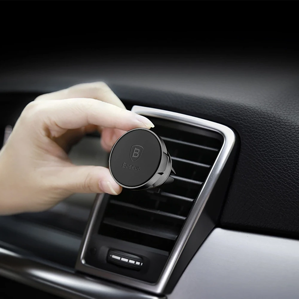 Baseus Kompaktiškas magnetinis automobilinis laikiklis, Juodas (SUER-A01)